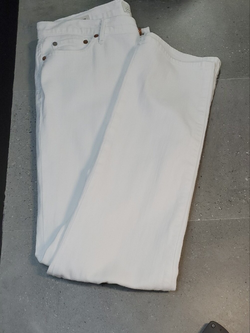 Lucky Brand White Straight-Leg Jeans